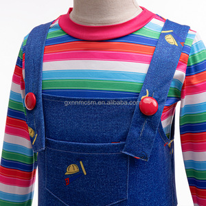 Costume de poupée Chucky d'Halloween pour enfant robes de <span class=keywords><strong>princesse</strong></span> Clown Cosplay fête <span class=keywords><strong>horreur</strong></span> Chucky combinaison bleue costume de film TV - Product Image 4