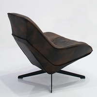 Bonanza marron deux tons en cuir moderne simple salon en cuir pivotant chaise canapé