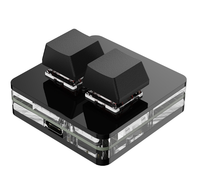 Mini 2 Tombol Mekanik Macro Pad Keyboard Gaming yang Dapat Diprogram Keypad Pintasan Kustom untuk OSU Photoshop LED yang Dapat Ditukar Saat Berjalan