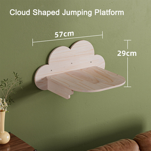 Casa de gato personalizada de madera Villa DIY plataforma de empalme creativa Universal para todas las estaciones transporte gratuito Material de madera maciza - Product Image 4