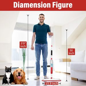 New Custom Logo Portable Detachable 360 Rotary Floor <b>Cleaning</b> Tools Hand-free Spray Microfiber Flat <b>Mop</b> for Floor <b>Cleaning</b> - Product Image 5
