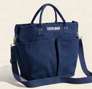 Sac fourre-tout en toile multifonction de haute qualité, personnalisable avec logo, faible MOQ, sac de maman, avec longue poignée rétractable - Product Image 2