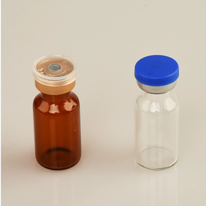 Frascos de Plástico con Tapa de Rosca y Tapón de Vidrio Personalizado, Estériles y Seguros para Polvo Liofilizado, Péptidos, Suero, Cuidado de la Piel, Personalizables - Product Image 2