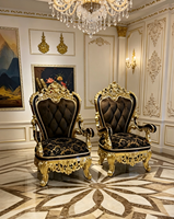 Meubles de salon classiques pour hôtel de luxe, villa personnalisée, ensemble de canapés 6-7 places avec table basse