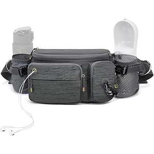 <b>Large</b> Unisex Hiking Fanny Pack & Crossbody Waist Bag for Travel for Man Women Dual Water Bottle - Product Image 1