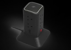 Multiprise verticale Vastfafa Tower <span class=keywords><strong>à</strong></span> 8 prises avec protection contre les surtensions, 6 ports USB, 15A, <span class=keywords><strong>norme</strong></span> européenne - Product Image 5