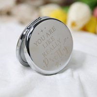 Miroirs de poche compacts de luxe en gros à prix abordable, personnalisables avec logo, pour cadeaux de fête, souvenirs de mariage et articles cadeaux pour invités