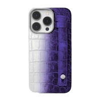 Étui personnalisé en cuir de crocodile véritable style dragonne de luxe de qualité design pour iPhone 16 15 14 Pro cover