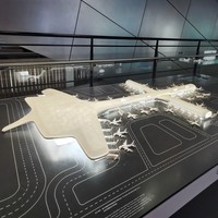 Maquette d'aéroport en PVC, fibre de verre et plastique ABS à l'échelle 1/100 avec GSE, garantie 1 an, conception 3D et éclairage LED