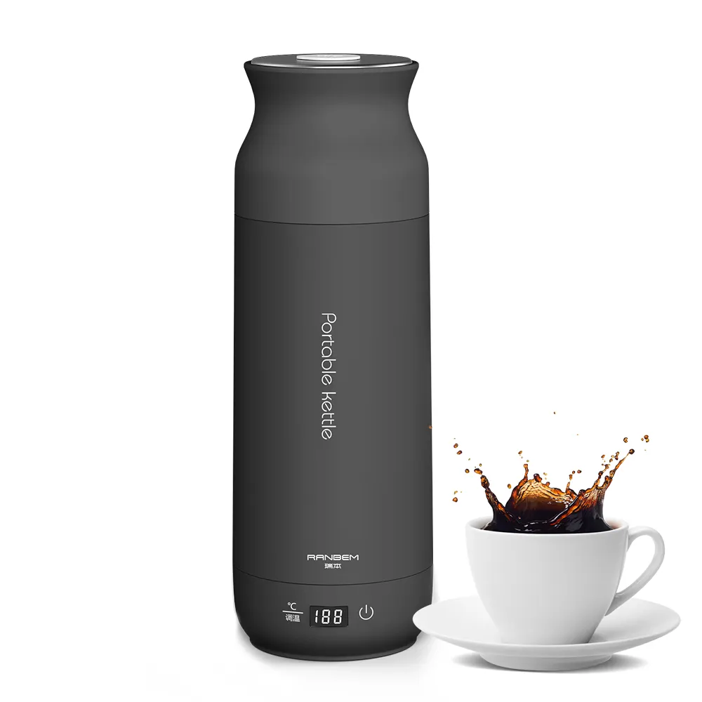 RANBEM Electricomini bouilloire à thé Portable bouteille d'eau chaude électrique voyage Smart bouilloire avec Thermos