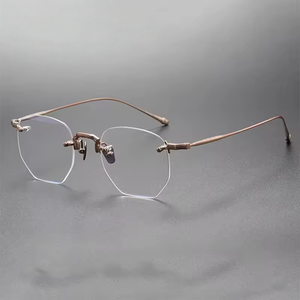 Lunettes de marque de luxe Lunettes de vue Cadres optiques en titane Lunettes de haute qualité pour hommes Autres lunettes - Product Image 2