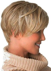 Peluca de Cabello Sintético Rubio <span class=keywords><strong>Corto</strong></span> y Liso Moderno Royalfirst para Mujer, Ligera, de Aspecto Natural, Cómoda, al por Mayor - Product Image 2