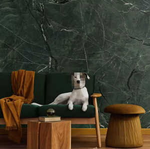 Mural de papel tapiz fotográfico autoadhesivo <span class=keywords><strong>para</strong></span> arañazos de mármol verde oscuro - Product Image 3