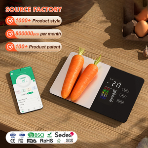เครื่องชั่งอาหารอัจฉริยะ 5 กก. 1 กรัม หน้าจอ LCD สีสันสดใส กระจกนิรภัย <span class=keywords><strong>AV</strong></span> ความแม่นยำสูง พร้อมแอปพลิเคชันควบคุม สำหรับชั่งน้ำหนักอาหารและวัดค่าทางโภชนาการ - Product Image 1