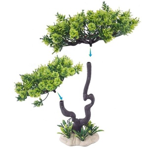 Vente en gros aquarium aménagement paysager arbre forêt artificiel en plastique aquariums décor bonsaï arbre - Product Image 3