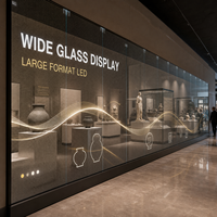 Pantalla LED Transparente de Gran Formato para Museos, Proyectos de Mamparas de Vidrio y Exhibiciones en Paredes de Vidrio