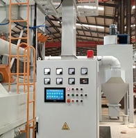 Pompe de sablage automatique à bande rotative robuste à grande capacité, à haut rendement de nettoyage, pour le débavurage de pièces métalliques