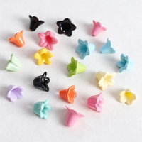 Perles en acrylique couleur bonbon motif fleur de petunia et perles en forme d'orchidée perforées pour la fabrication de bracelets, boucles d'oreilles et bijoux DIY - Vente chaude