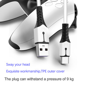 สายชาร์จคอนโทรลเลอร์ PS5 แบบ USB ยาว 2 เมตร ชนิด Type C ชาร์จเร็ว สำหรับจอยเกม PS5 - Product Image 5