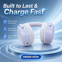 Headphone Nirkabel Over-Ear Driver 40MM Suara HiFi Kontrol Suara Pintar Daya Tahan Baterai Lama Nyaman Dipakai Olahraga Layar Digital JL