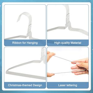 Cintres en fil métallique d'acier blanc galvanisé/peint en poudre pour vêtements, blanchisserie et nettoyage à sec, épaisseur 1,9-2,5 mm, 16-18 pouces - Product Image 4
