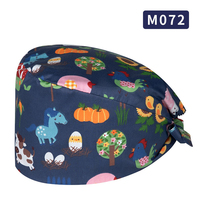Casquette chirurgicale unisexe en coton pur tissé, motif imprimé blanc, accessoires pour bloc opératoire, usage cosmétique et chimiothérapie