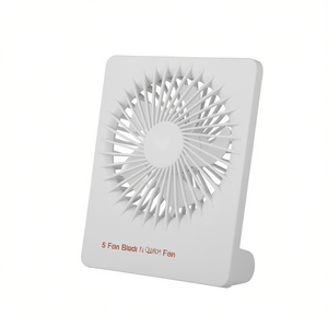 Ventilador de escritorio portátil, 5 aspas, recargable por USB, ventilador silencioso para dormitorio, oficina, montaje en pared - Product Image 1