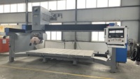 Machine de découpe à pont 5 axes GQ-3220CM, découpeuse de pierre CNC à servomoteur pour une haute productivité, pierre frittée, marbre, quartz, granit