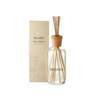 Diffuseur de parfum d'ambiance WELLNESS, formule naturelle non toxique à base d'huiles essentielles végétales, flacon en verre, étiquette personnalisée sur mesure