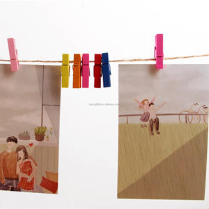 100 <span class=keywords><strong>mini</strong></span>-pinces <span class=keywords><strong>à</strong></span> <span class=keywords><strong>linge</strong></span> en <span class=keywords><strong>bois</strong></span> colorées pour photos, clips en <span class=keywords><strong>bois</strong></span> pour affiches, présentoirs d'œuvres d'art, cartes décoratives suspendues - Product Image 2