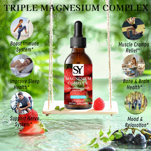 Premium Custom triplo magnesio complesso gocce 1500mg con <span class=keywords><strong>L</strong></span> teanina vitamine D3 B6 B12 calcio potassio Stress sollievo sonno - Product Image 3