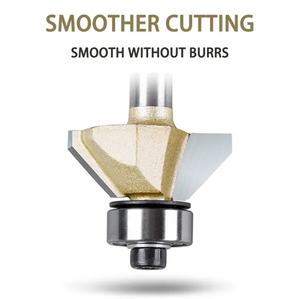 Joseph 45 Graus Rolamento <span class=keywords><strong>Router</strong></span> Bit Chanfro End Mill Ferramenta De Corte De Madeira CNC Carpintaria Moinho Cortador - Product Image 4