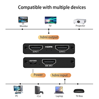 Répartiteur HDMI 4K 30hz 1 en 2 sorties pour moniteurs doubles Amplificateur en double pour Full HD 1080P
