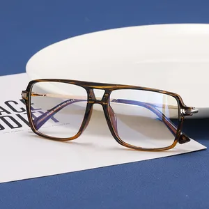Ucuz özel Logo moda bilgisayar Anti mavi işık optik gözlük çift işın gözlük çerçeveleri erkekler kadınlar için Unisex
