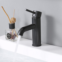 Watermrak-grifos de baño de un solo orificio, mezclador de agua caliente y fría, lavabo de baño