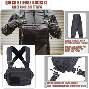 Muestra Gratuita, Chaleco Táctico de Camuflaje para Hombre, Bolsos de Pecho, Ligeros, para Deportes Multifuncionales - Product Image 4