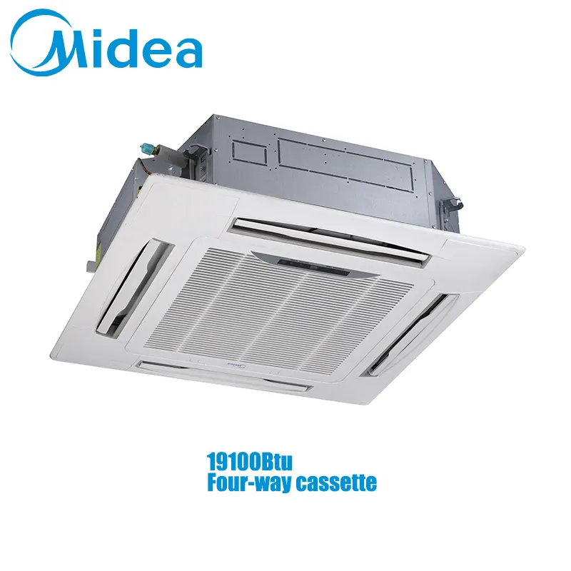 Midea ticari yeni kapalı 5.6kw dört yönlü kaset kirli filtreler gösterge perakende mağazaları için sinyal merkezi klima