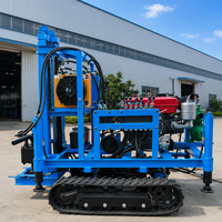 Foreuse hydraulique portative sur chenilles personnalisable 35 CV, profondeur de forage 660 pieds, plateforme de forage profond pour puits d'eau