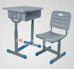 Mobilier scolaire pour étudiants chaise de bureau en plastique ensemble de bureau réglable pour les élèves du primaire secondaire meubles de projet scolaire