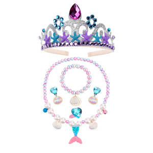 2024 nueva llegada ODM OEM niños sirena traje niños 2 uds lindo conjunto <span class=keywords><strong>de</strong></span> ropa niñas <span class=keywords><strong>Ariel</strong></span> Cosplay disfraces - Product Image 5