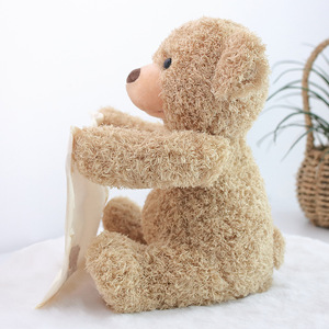 Kawaii gấu ẩn chơi tìm kiếm đồ chơi thú nhồi bông nói chuyện âm nhạc nhút nhát gấu điện âm nhạc peekaboo gấu sinh nhật món quà giáng sinh - Product Image 6