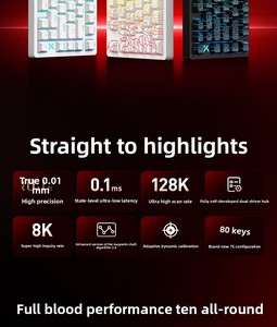 New RGB <span class=keywords><strong>Backlit</strong></span> có dây hợp kim nhôm chơi game Bàn Phím Cơ khí Kailh chuyển đổi từ tính PBT Keycaps USB hot swappable không xung đột - Product Image 5