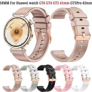 Bande de remplacement en silicone de 18 mm avec boucle à ardillon pour montre intelligente <span class=keywords><strong>Garmin</strong></span> Venu 3S/2S Move 3S - Confortable et décontractée pour femmes - Product Image 3
