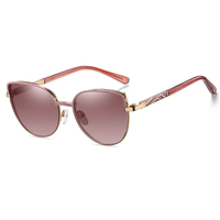 Lunettes de conduite polarisées anti-lumière bleue UV400 à clipser avec charnière à ressort en métal œil de chat Partagas pour femmes