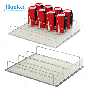 Gravity <b>Shelf</b> Roller Spring Loaded <b>Drink</b> Bottle Can <b>Shelf</b> Pusher Organizer for Refrigerator - Product Image 3