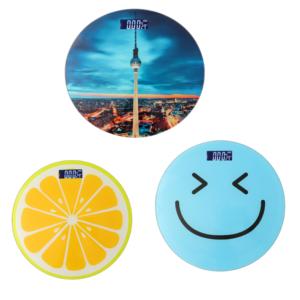 OEM 플랫폼 LCD 디지털 강화 유리 휴대용 바디 스케일 다양한 패턴 스타일 180kg 전자 개인 욕실 스케일 - Product Image 1