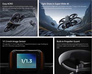 Paquete de Vuelo <span class=keywords><strong>FPV</strong></span> <span class=keywords><strong>Avata</strong></span> 2 (3 Baterías) 3 Drones con Cámara 4K GPS Control Remoto Experto Material Plástico - Product Image 5