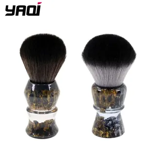 YAQI billig Synthetic Hair Resin Griff Männer Wet Shaving Brush benutzer definierte Logo Pinsel