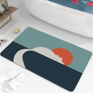 Tapis de salle de <span class=keywords><strong>bain</strong></span> super absorbant, tapis de sol en <span class=keywords><strong>mousse</strong></span> à mémoire de forme, tapis de <span class=keywords><strong>bain</strong></span> antidérapant, séchage rapide, coussin de porte, tapis en diatomite - Product Image 2