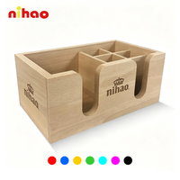 NIHAO Porte-serviettes en bois, distributeur de serviettes en papier pour comptoir, pour restaurant, café, bar, hôtel